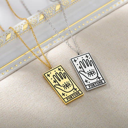 Square Tarot Card Necklace for Women - Trendy Radar