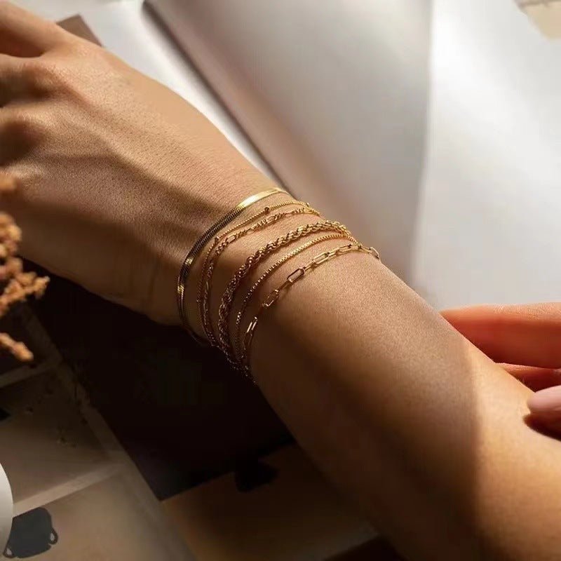 Stainless Steel 5 - Piece Bracelet Set - Trendy Radar
