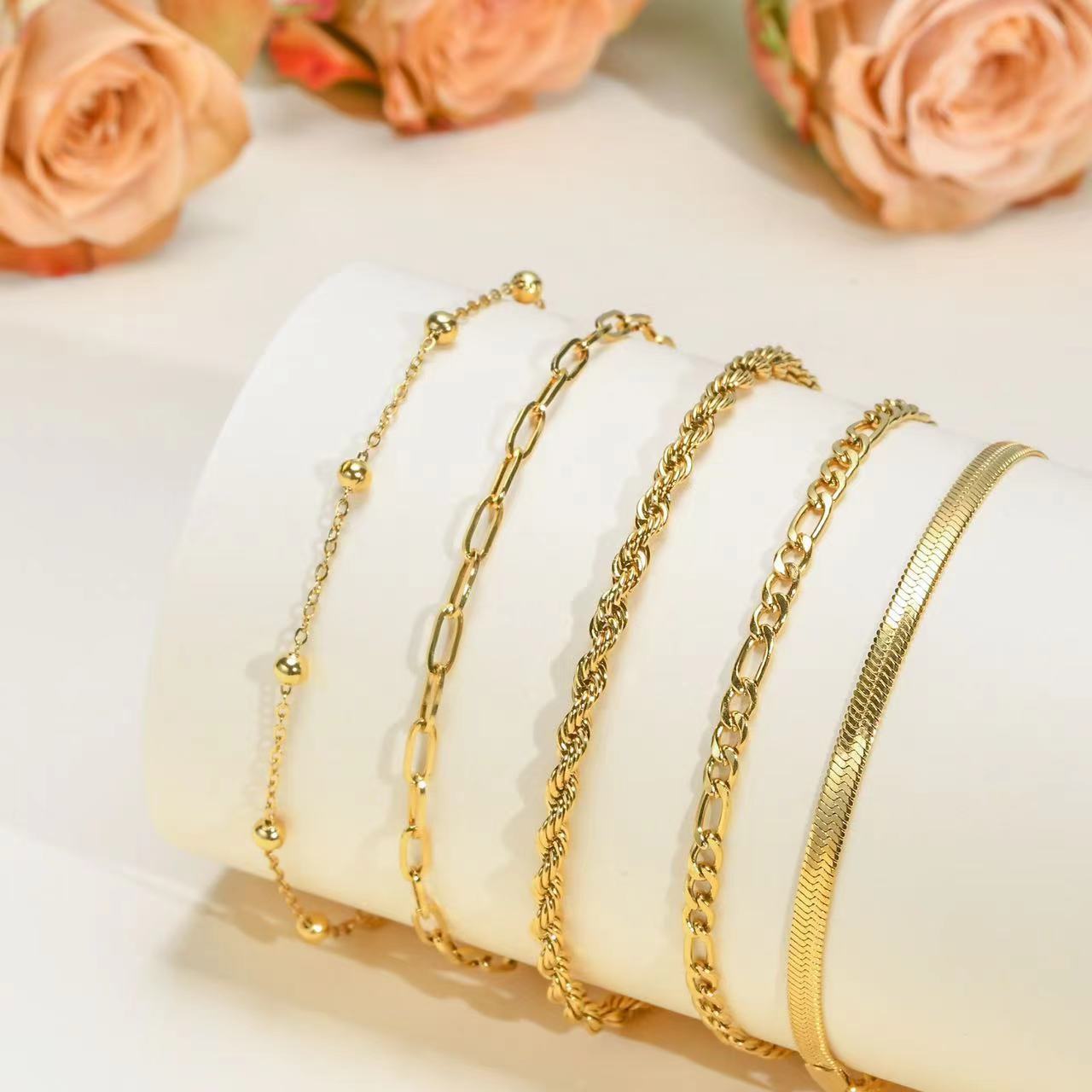 Stainless Steel 5 - Piece Bracelet Set - Trendy Radar