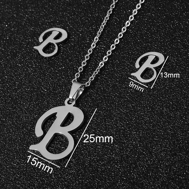 Stainless Steel Alphabet Necklace, 26 Initial Letters A–Z - Trendy Radar