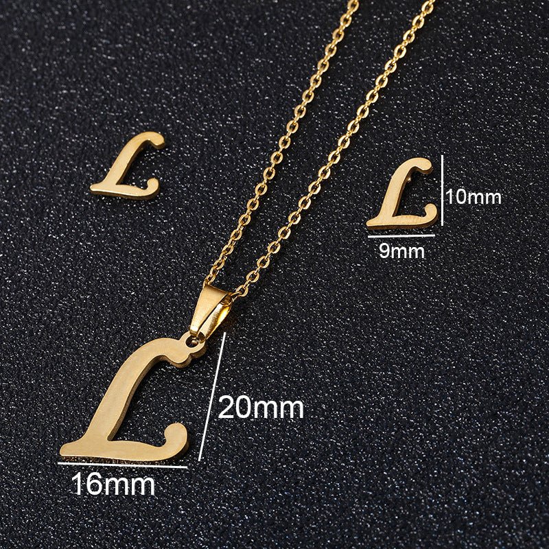 Stainless Steel Alphabet Necklace, 26 Initial Letters A–Z - Trendy Radar