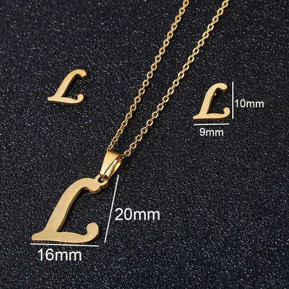 Stainless Steel Alphabet Necklace, 26 Initial Letters A–Z - Trendy Radar