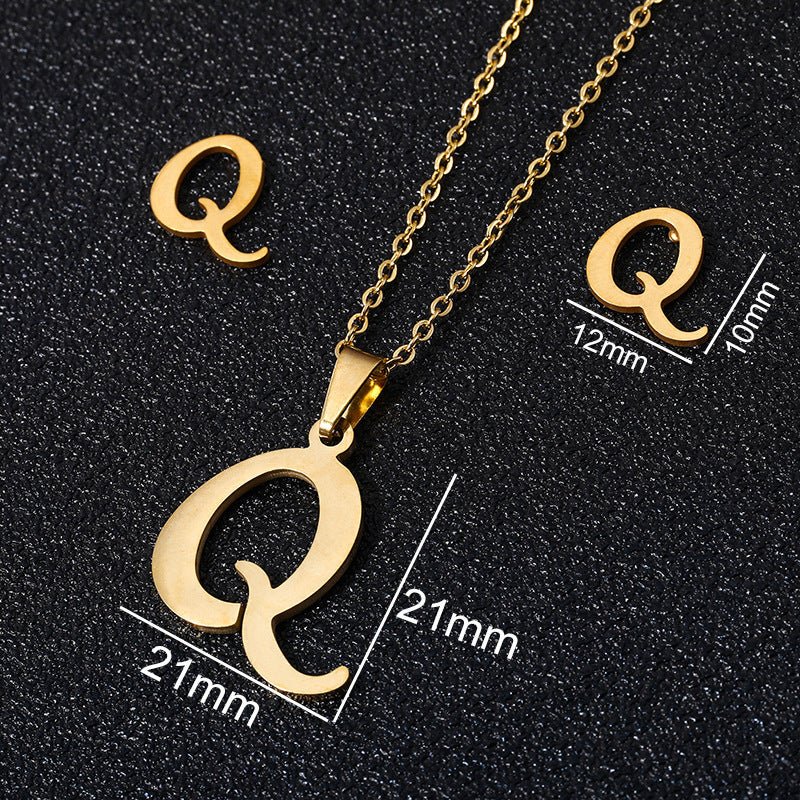 Stainless Steel Alphabet Necklace, 26 Initial Letters A–Z - Trendy Radar