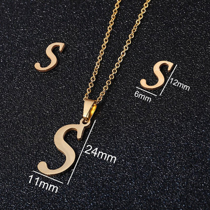 Stainless Steel Alphabet Necklace, 26 Initial Letters A–Z - Trendy Radar