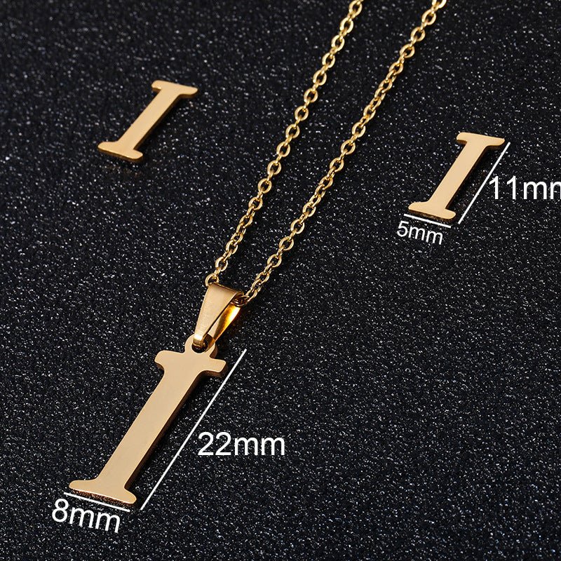 Stainless Steel Alphabet Necklace, 26 Initial Letters A–Z - Trendy Radar