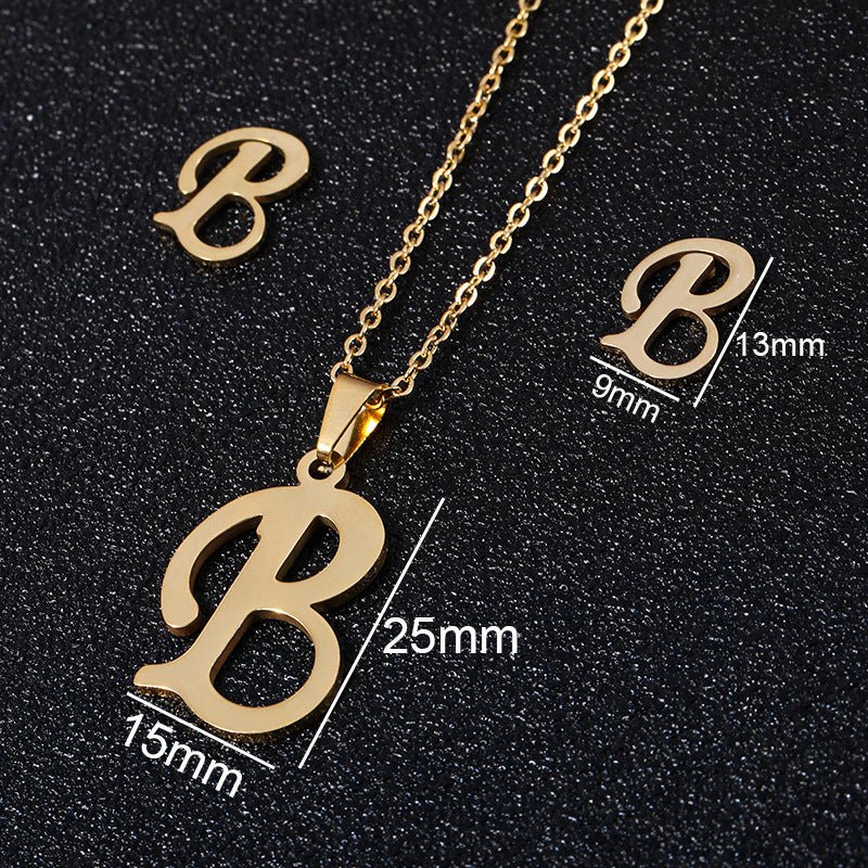 Stainless Steel Alphabet Necklace, 26 Initial Letters A–Z - Trendy Radar