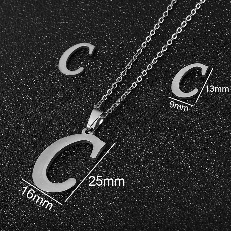 Stainless Steel Alphabet Necklace, 26 Initial Letters A–Z - Trendy Radar