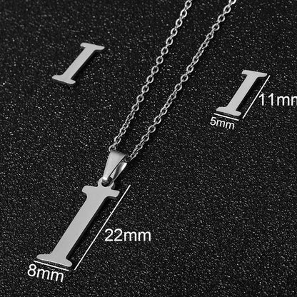 Stainless Steel Alphabet Necklace, 26 Initial Letters A–Z - Trendy Radar