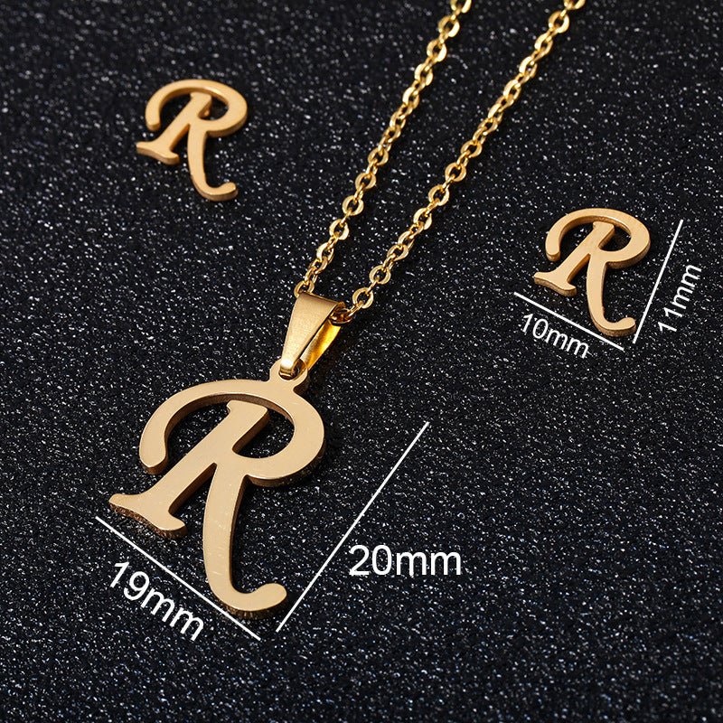 Stainless Steel Alphabet Necklace, 26 Initial Letters A–Z - Trendy Radar