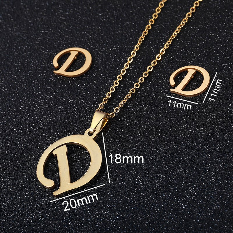 Stainless Steel Alphabet Necklace, 26 Initial Letters A–Z - Trendy Radar