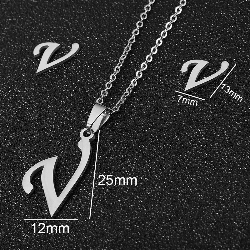Stainless Steel Alphabet Necklace, 26 Initial Letters A–Z - Trendy Radar