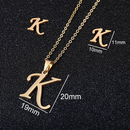 Stainless Steel Alphabet Necklace, 26 Initial Letters A–Z - Trendy Radar