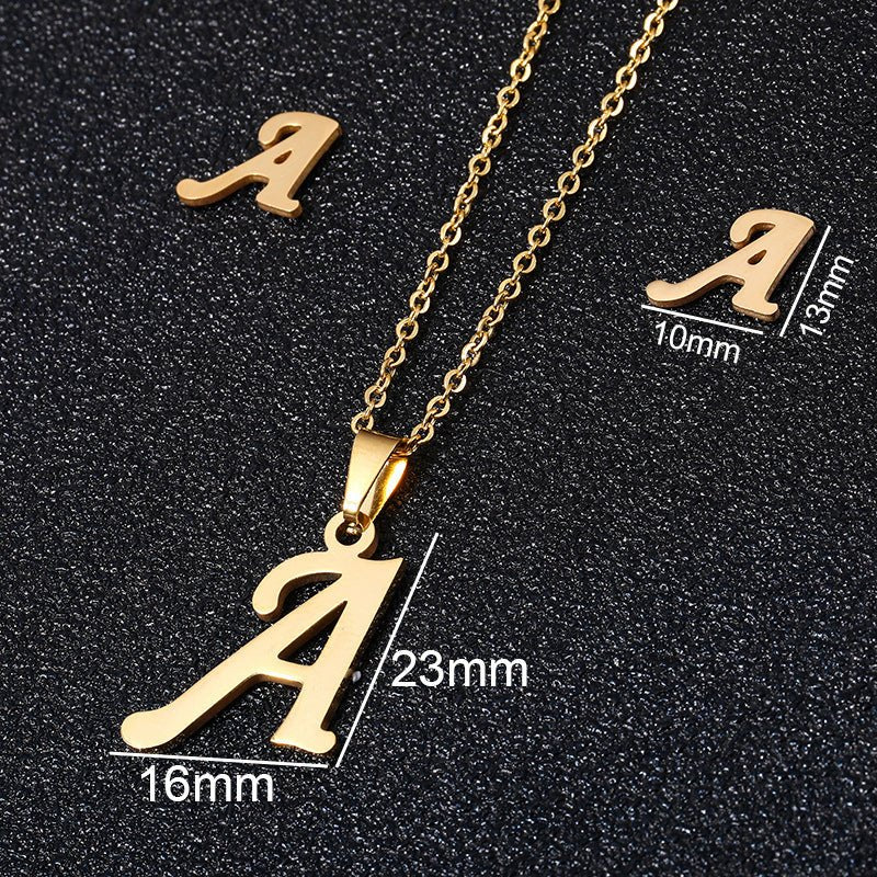 Stainless Steel Alphabet Necklace, 26 Initial Letters A–Z - Trendy Radar