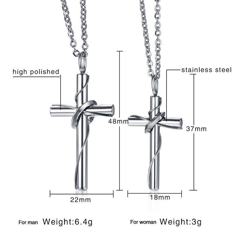 Stainless Steel Cross Pendant Necklace - Trendy Radar