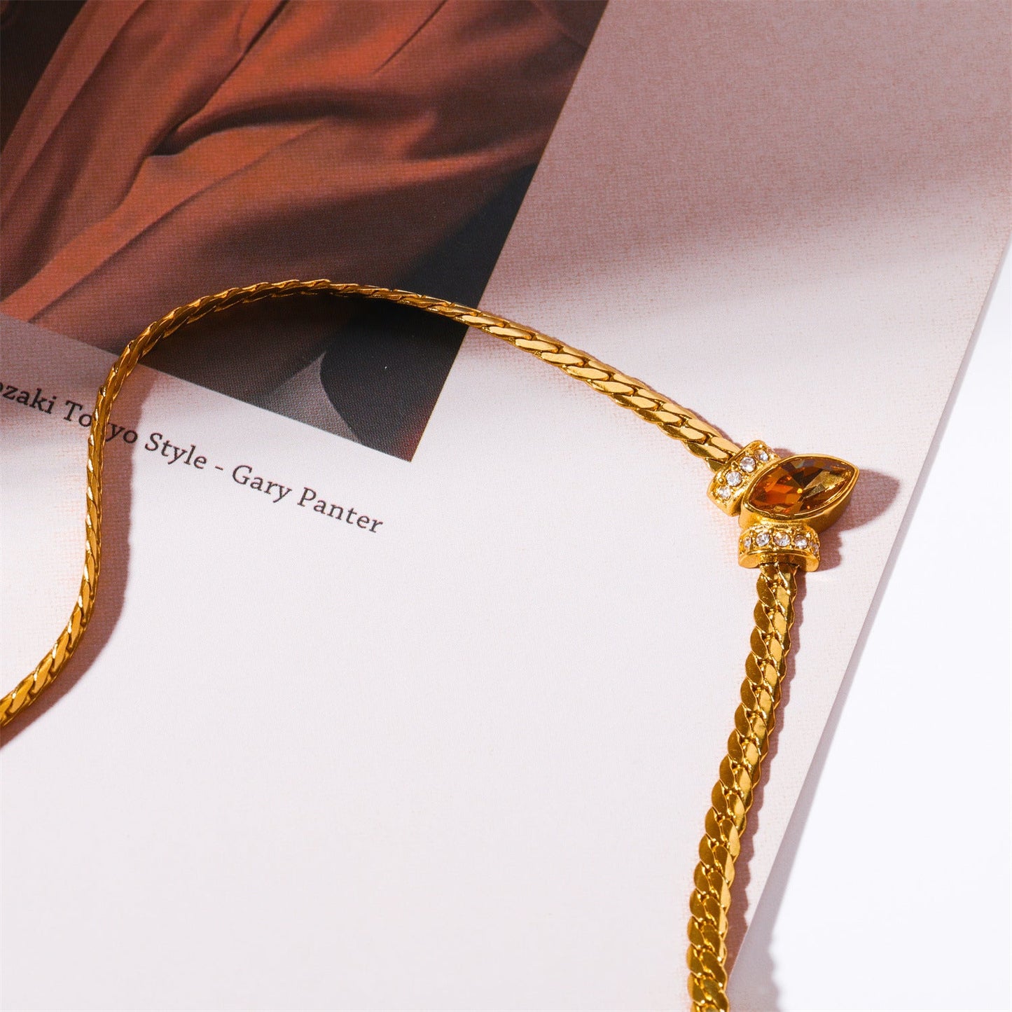 Stainless Steel Horse Eye Zircon Necklace - Trendy Radar