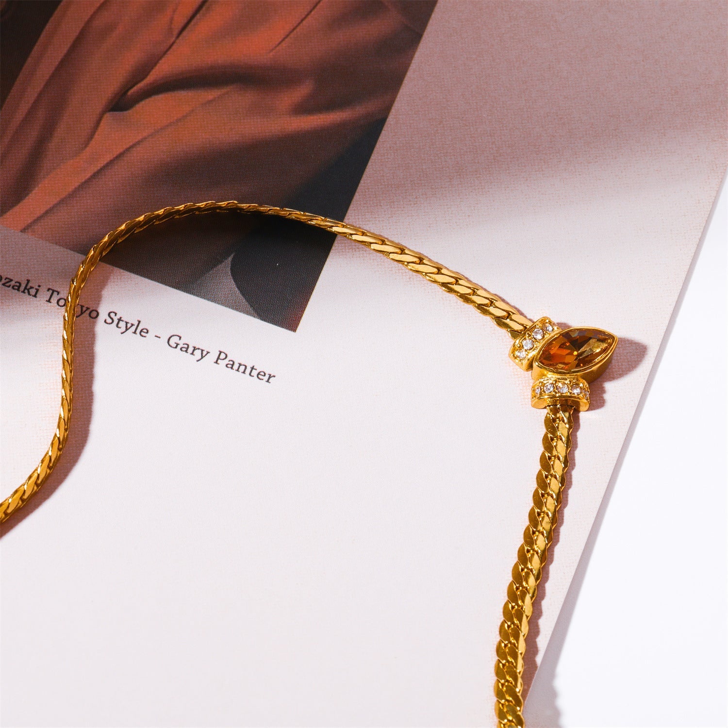 Stainless Steel Horse Eye Zircon Necklace - Trendy Radar