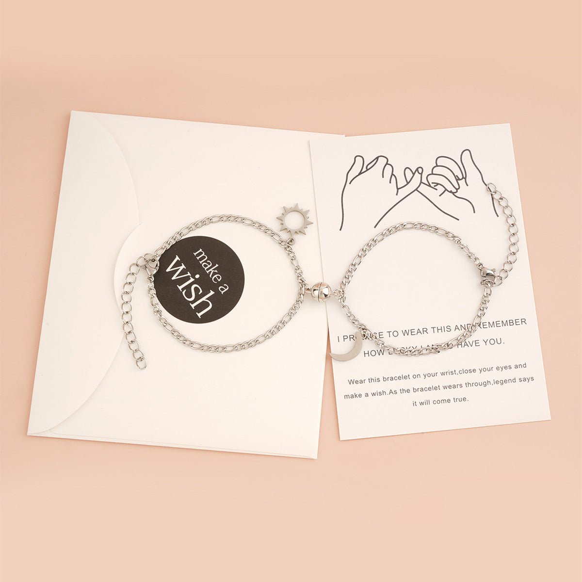 Stainless Steel Sun & Moon Magnetic Couple Bracelet - Trendy Radar