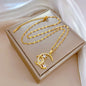 Star and Moon Pendant Clavicle Chain Necklace - Trendy Radar