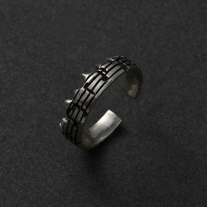 Sterling Silver Couple Ring – Adjustable Geometric Design - Trendy Radar