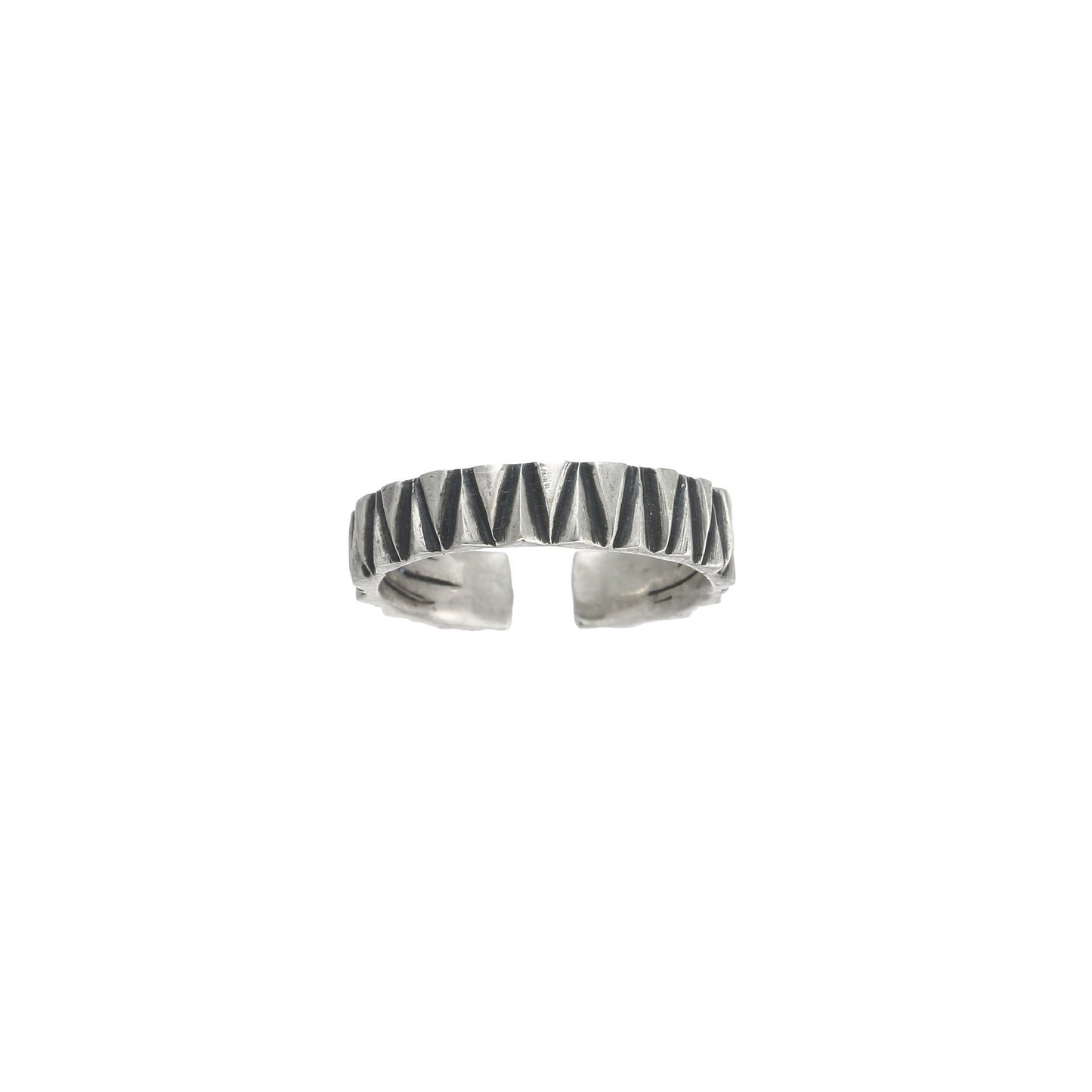 Sterling Silver Couple Ring – Adjustable Geometric Design - Trendy Radar