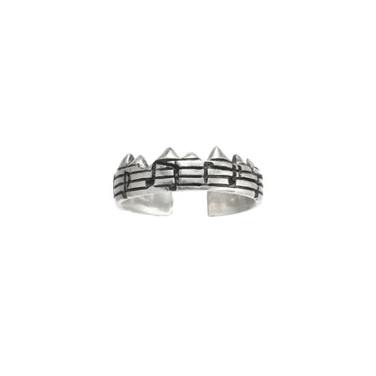 Sterling Silver Couple Ring – Adjustable Geometric Design - Trendy Radar