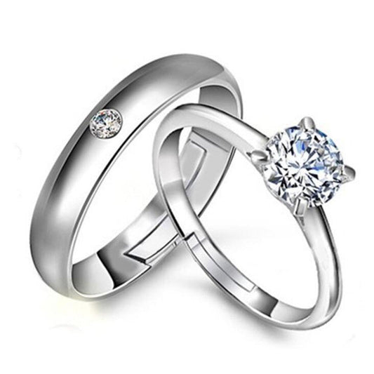 Sterling Silver Couple Rings – Adjustable - Trendy Radar