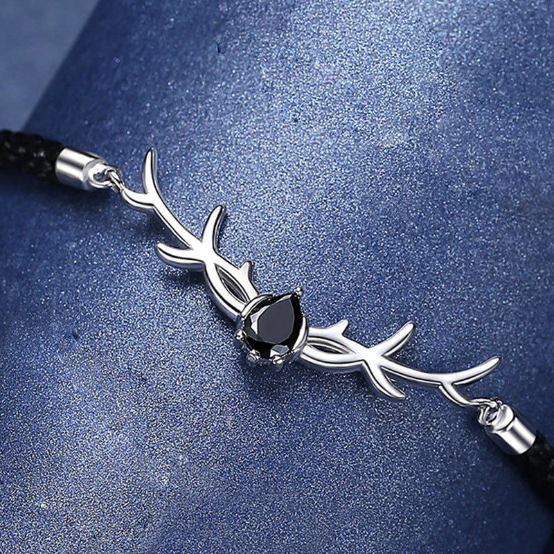 Sterling Silver Reindeer Horns Bracelet - Trendy Radar