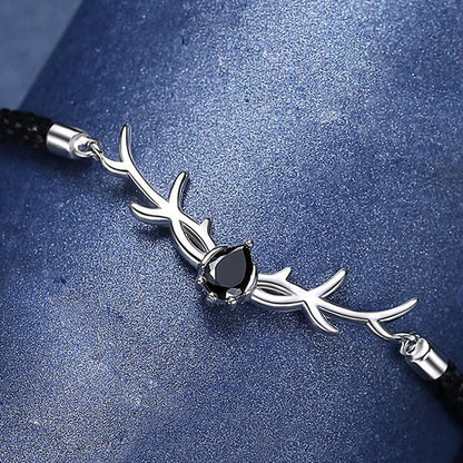 Sterling Silver Reindeer Horns Bracelet - Trendy Radar