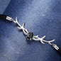 Sterling Silver Reindeer Horns Bracelet - Trendy Radar