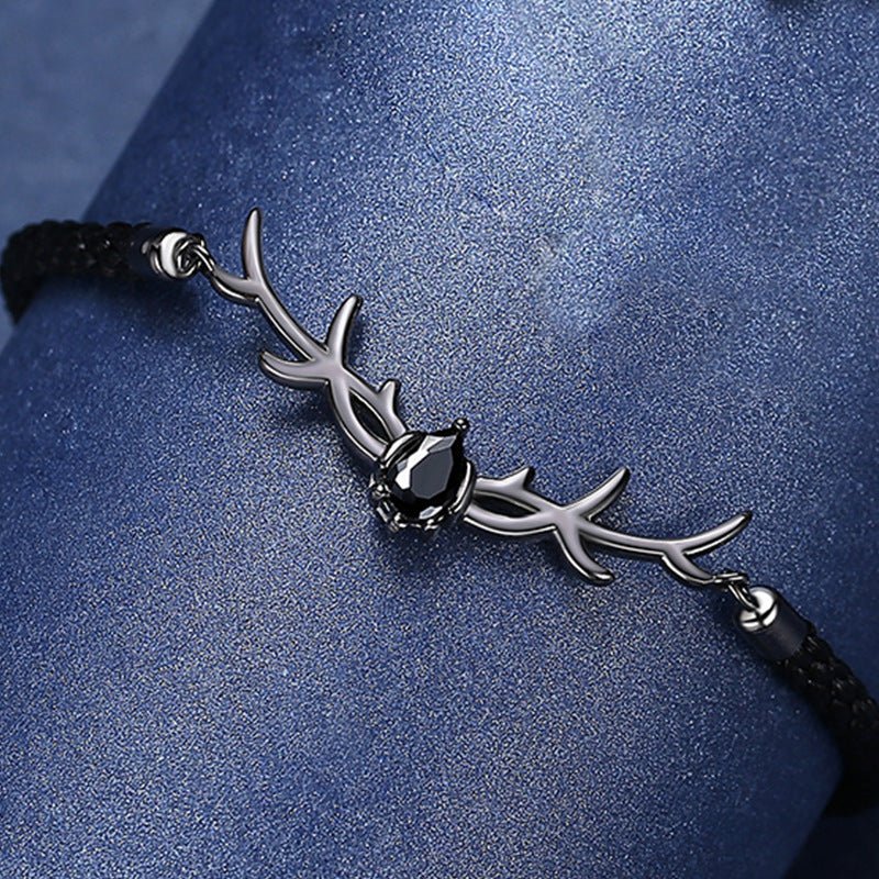 Sterling Silver Reindeer Horns Bracelet - Trendy Radar