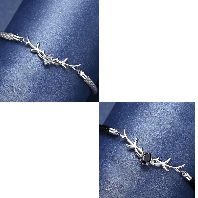 Sterling Silver Reindeer Horns Bracelet - Trendy Radar