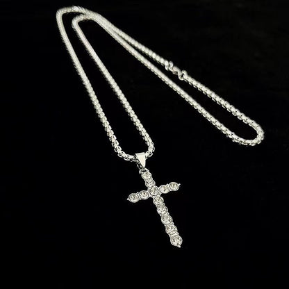 Street Style Diamond Cross Necklace - Trendy Radar