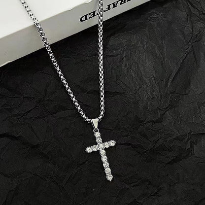 Street Style Diamond Cross Necklace - Trendy Radar