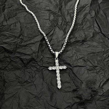 Street Style Diamond Cross Necklace - Trendy Radar