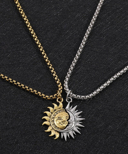 Sun and Moon Couple’s Necklace & Earrings - Trendy Radar