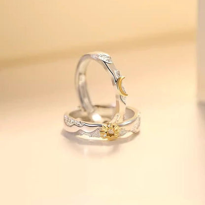 Sun and Moon Open Ring for Couples – Adjustable - Trendy Radar