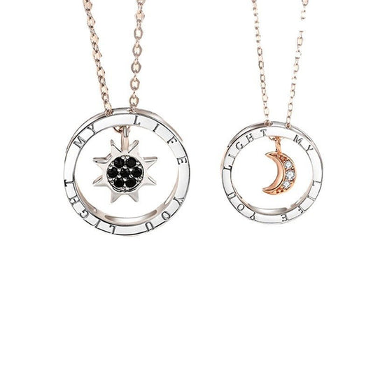 Sun & Moon Light Luxury Couple Necklace - Trendy Radar