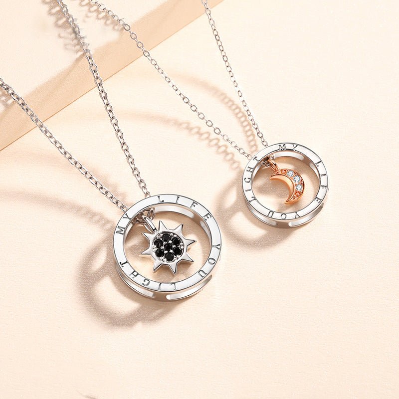 Sun & Moon Light Luxury Couple Necklace - Trendy Radar