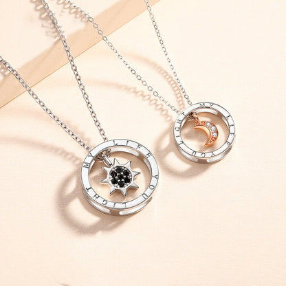 Sun & Moon Light Luxury Couple Necklace - Trendy Radar