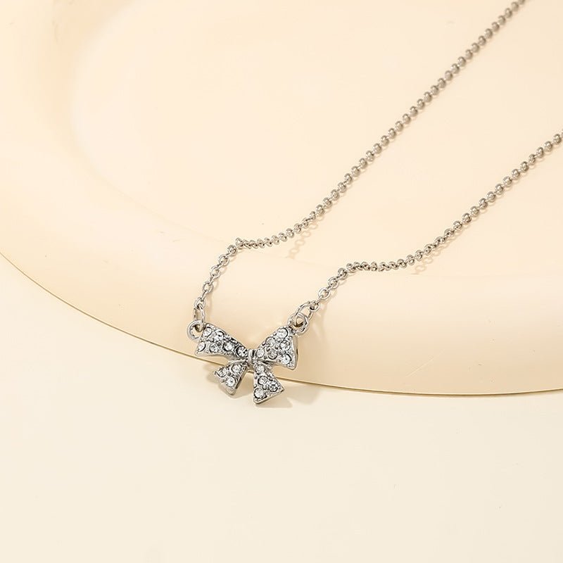 Sweet Light Luxury Bow Necklace for - Trendy Radar
