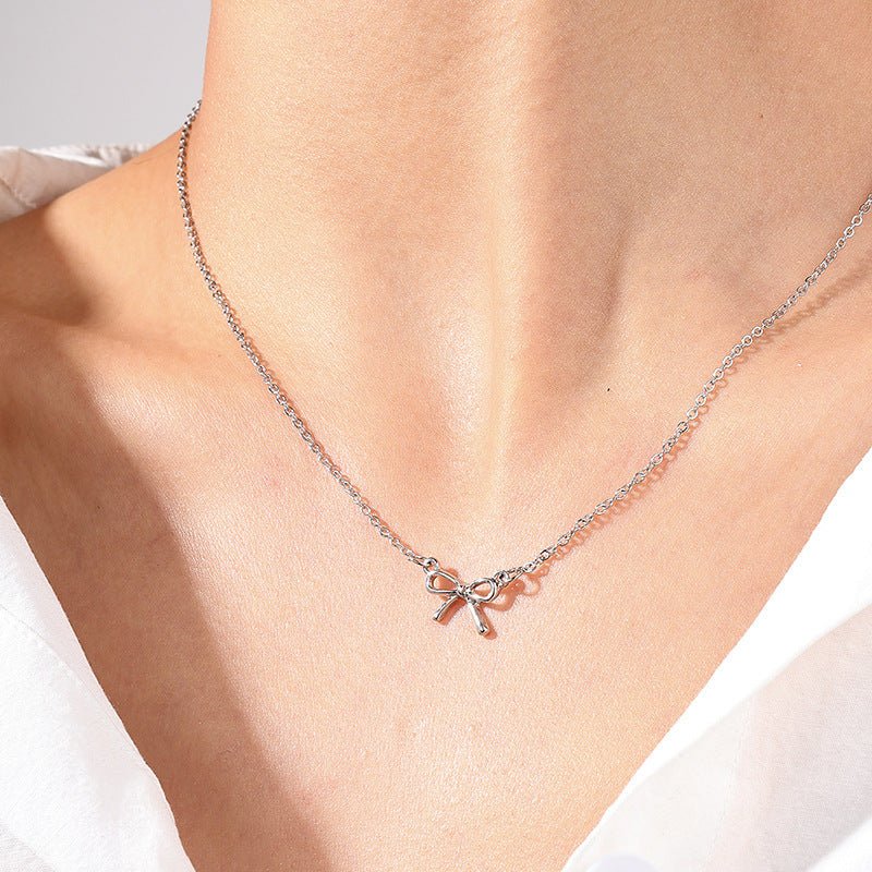 Sweet Light Luxury Bow Necklace for - Trendy Radar