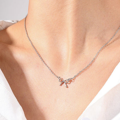 Sweet Light Luxury Bow Necklace for - Trendy Radar