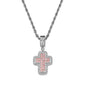 T - Square Cross Necklace with Zircon Crystal - Trendy Radar