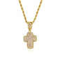 T - Square Cross Necklace with Zircon Crystal - Trendy Radar