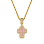 T - Square Cross Necklace with Zircon Crystal - Trendy Radar