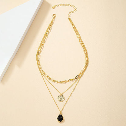 Three - Layer Crystal Bud Pendant Necklace - Trendy Radar