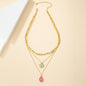 Three - Layer Crystal Bud Pendant Necklace - Trendy Radar