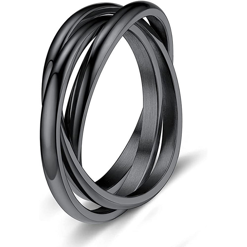 Three - Ring Rotating Anxiety Relief Ring - Trendy Radar