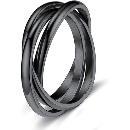 Three - Ring Rotating Anxiety Relief Ring - Trendy Radar