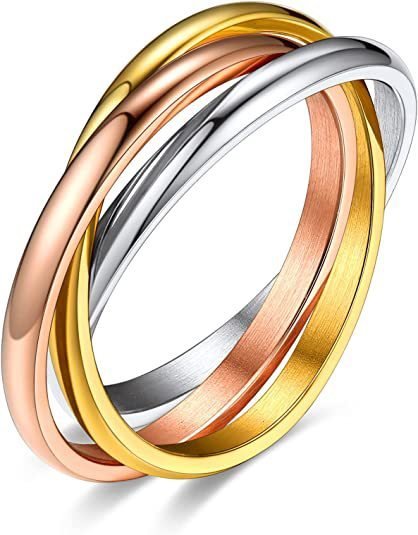 Three - Ring Rotating Anxiety Relief Ring - Trendy Radar